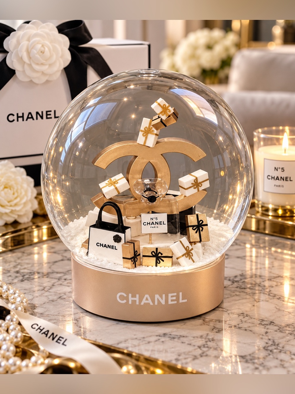 CHANEL Beauté N°5 Snow Globe | Rare Limited Edition VIP GWP 2023 Collectible